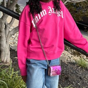 Palm Angels Fuchsia Graphic Sweatshirt